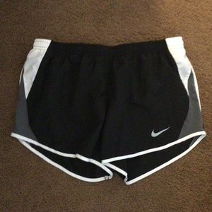 Nike Dri-Fit Black, Gray and White Shorts - MEDIUM